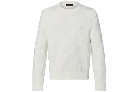 Louis Vuitton Damier Stitch Crewneck White Men's 